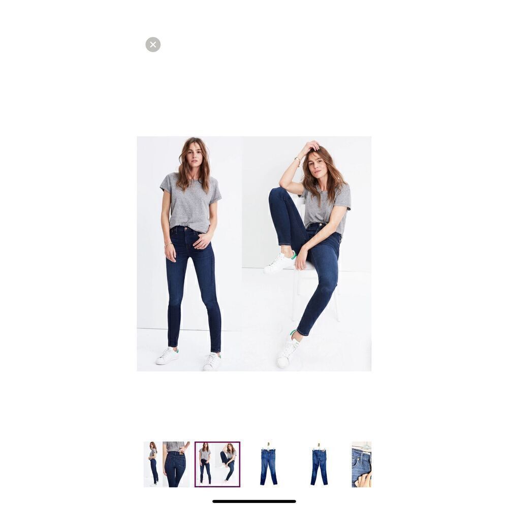 Madewell 10” high rise skinny jeans sz 28